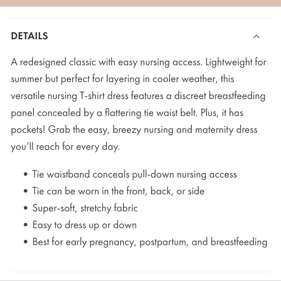 Kindred Bravely Elena Nursing and Maternity Tie Dress - Picture 3 of 5